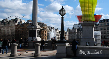 looking at base of Nelsons Column